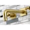Kingston Brass KS6127CKL Two-Handle Wall Mount Bathroom Faucet, Brushed Brass KS6127CKL - alternate 2